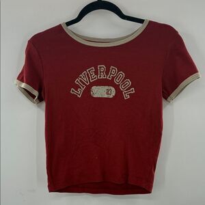 3For$20 Five Star Red Liver Pool Crop Shirt size M